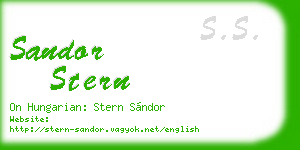 sandor stern business card